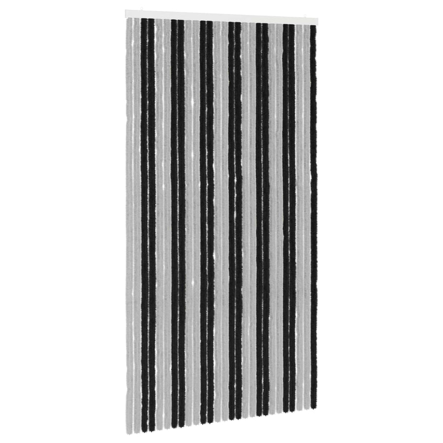 Insecten Gordijn Chenille Grijs en zwart 118 x 220 cm 100% PP