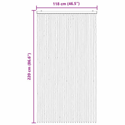 Insecten Gordijn Chenille Grijs en zwart 118 x 220 cm 100% PP