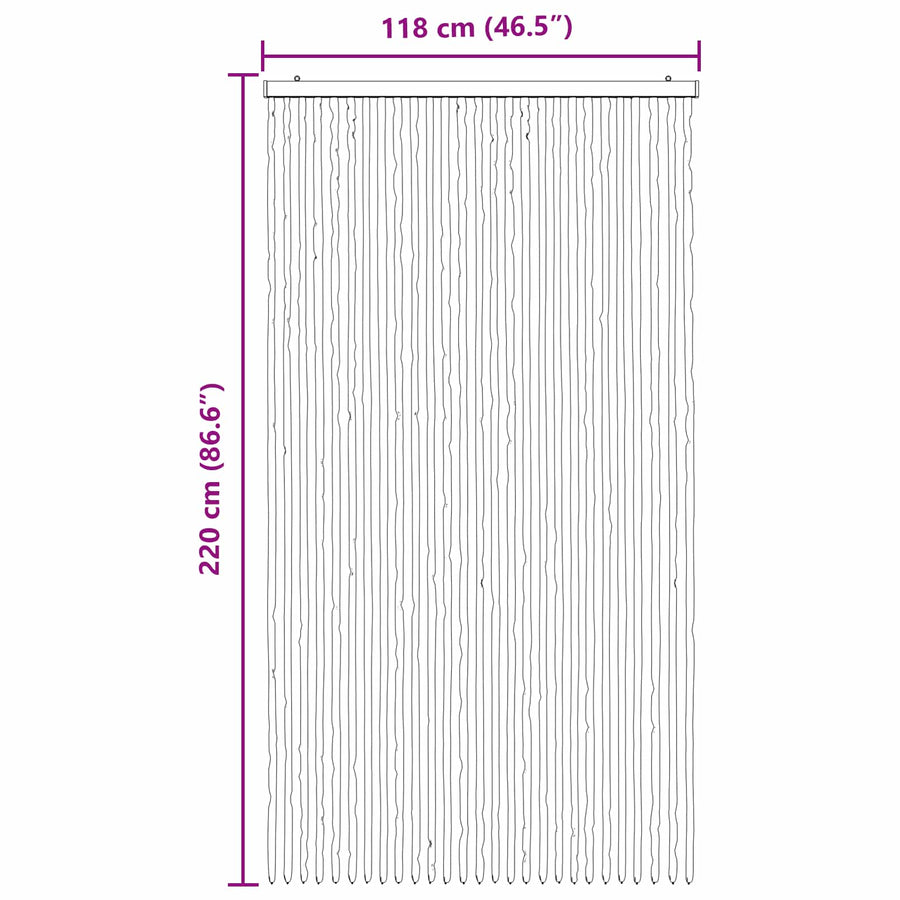 Insecten Gordijn Chenille Grijs en zwart 118 x 220 cm 100% PP