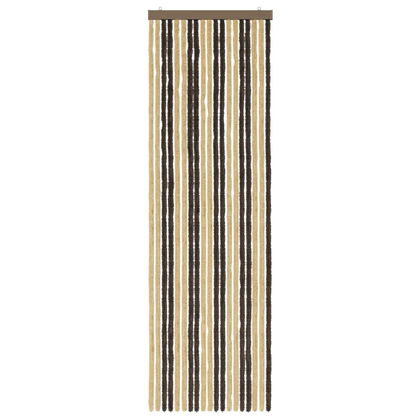 Insecten Gordijn Chenille Donkerbruin, Beige 56 x 185 cm