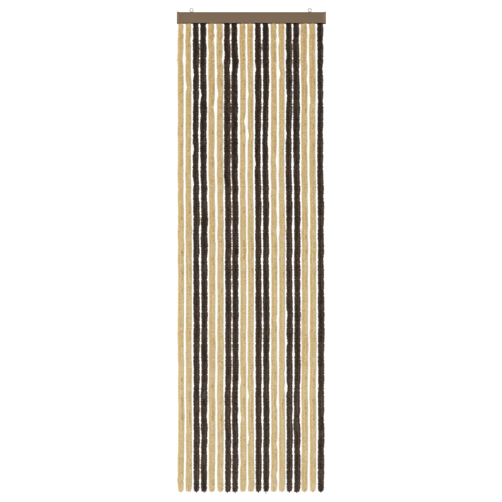 Insecten Gordijn Chenille Donkerbruin, Beige 56 x 185 cm