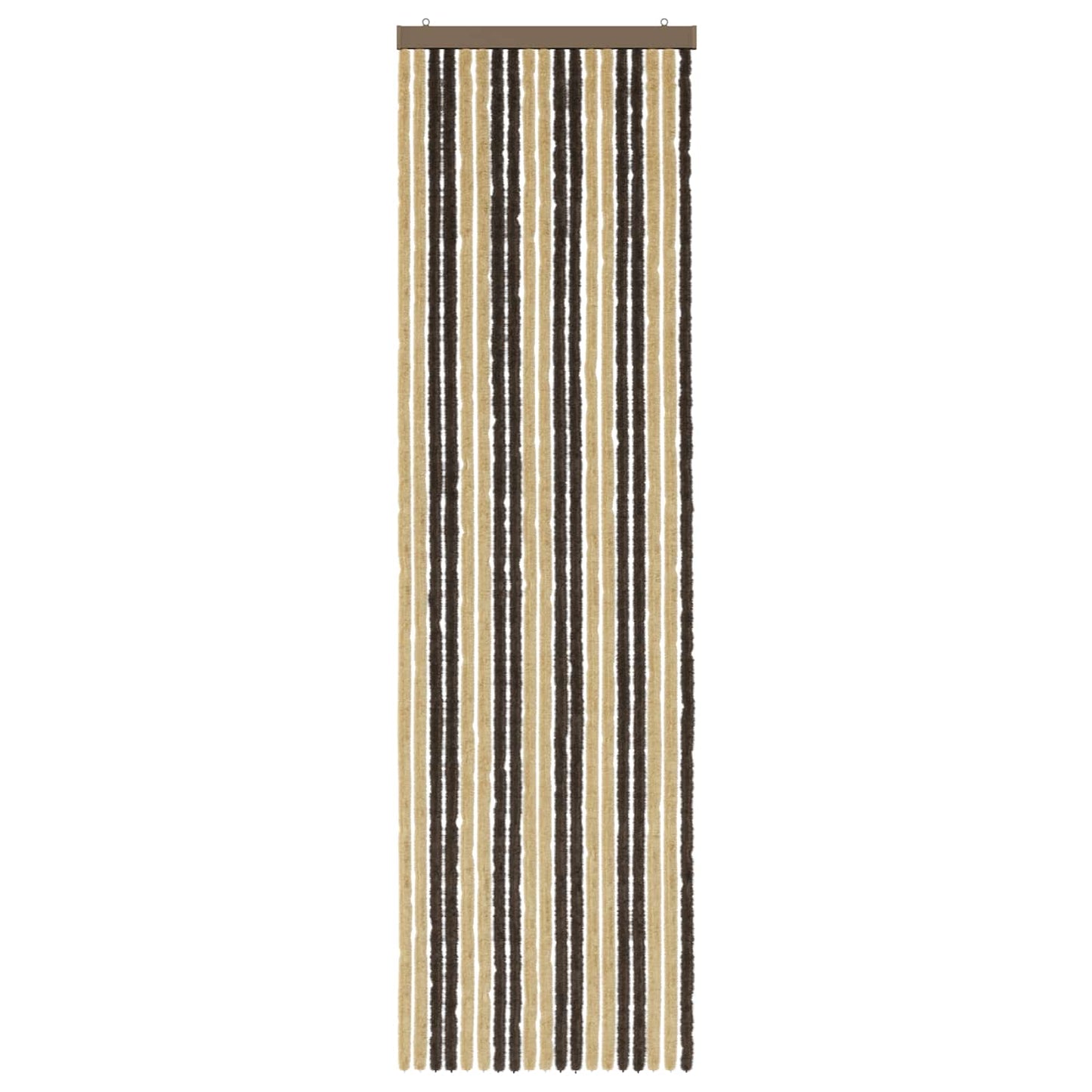 Insecten Gordijn Chenille Donkerbruin, Beige 56 x 200 cm