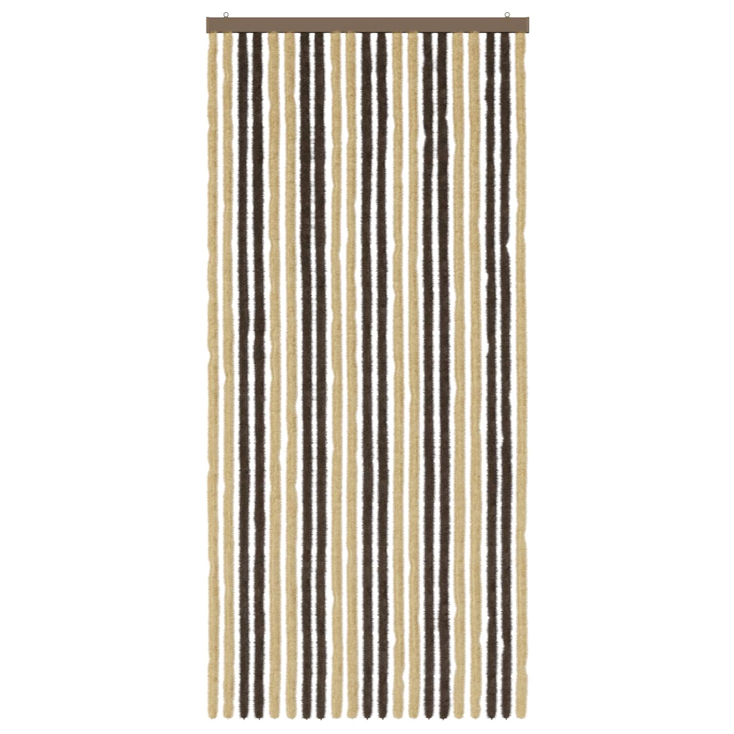 Insecten Gordijn Chenille Donkerbruin, Beige 90 x 200 cm