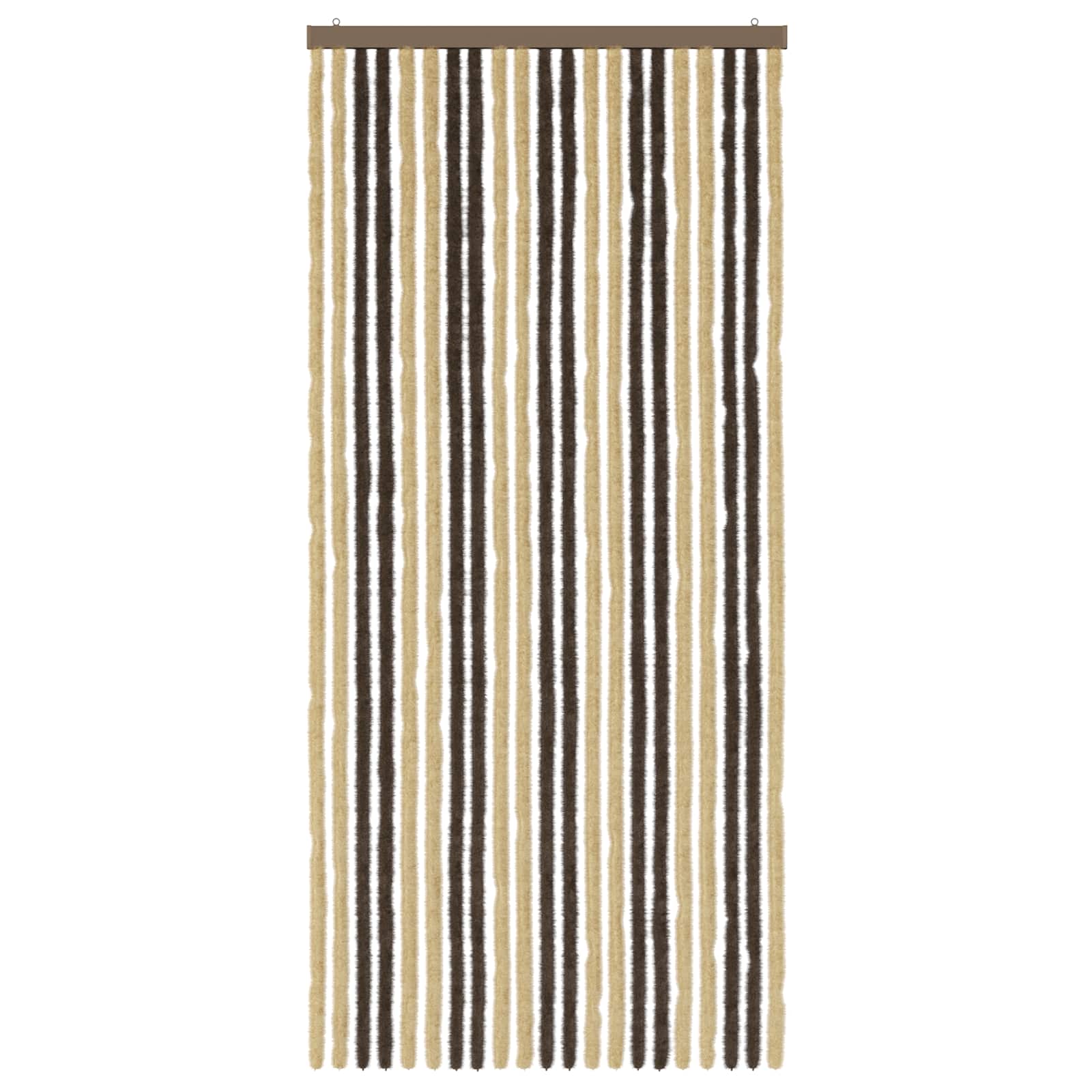 Insecten Gordijn Chenille Donkerbruin, Beige 90 x 200 cm