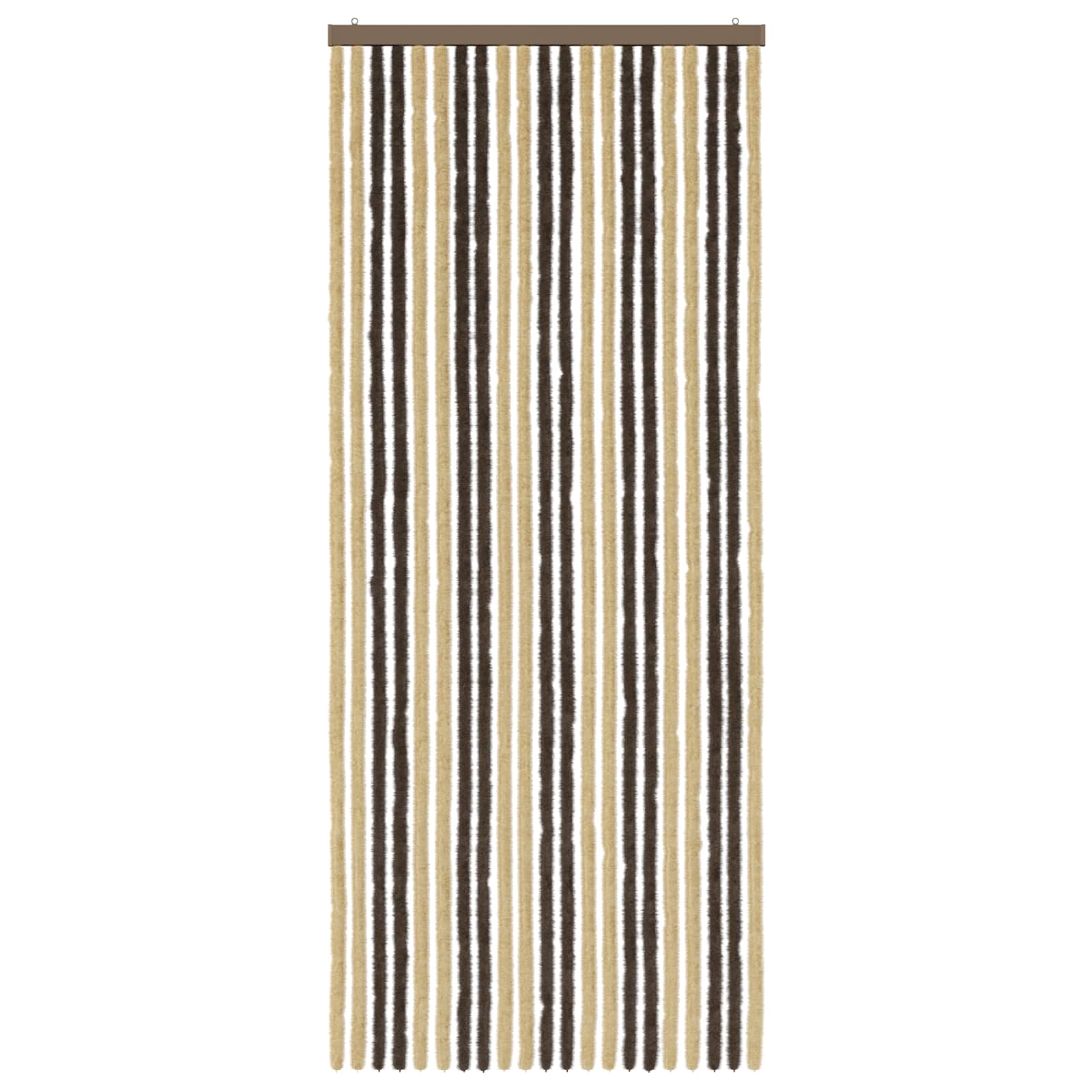 Insecten Gordijn Chenille Donkerbruin, Beige 90 x 220 cm