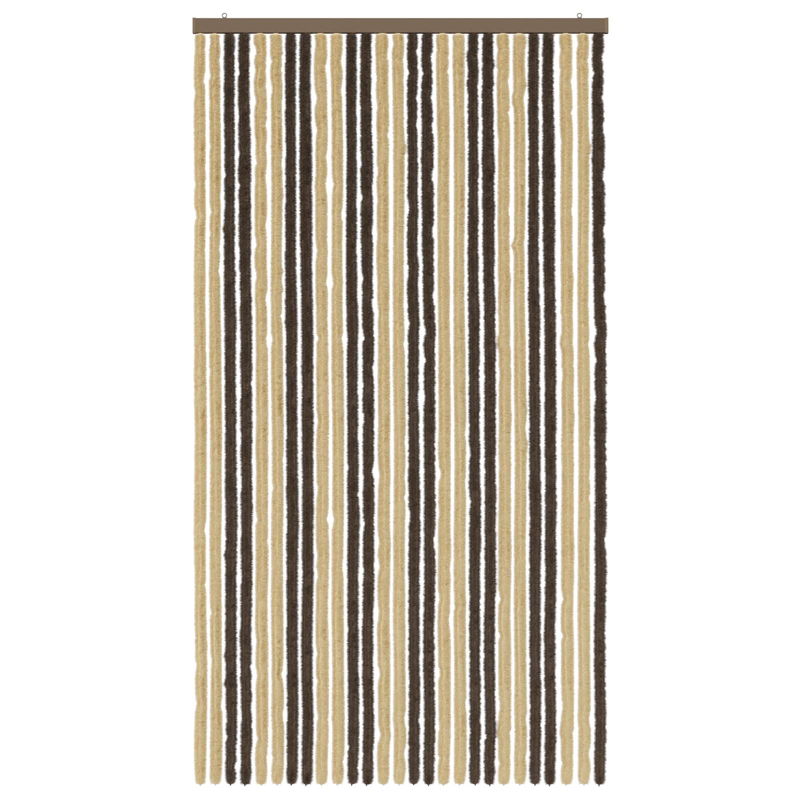 Insecten Gordijn Chenille Donkerbruin, Beige 118 x 220 cm