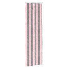 Insecten Gordijn Chenille Zilvergrijs en Roze 56 x 185 cm