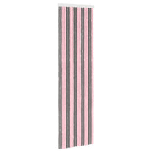 Insecten Gordijn Chenille Zilvergrijs en Roze 56 x 200 cm