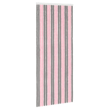 Insecten Gordijn Chenille Zilvergrijs en Roze 90 x 220 cm