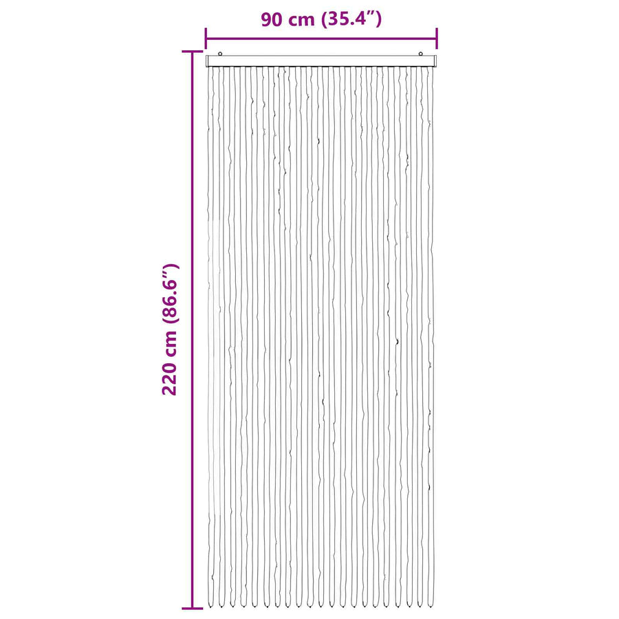 Insecten Gordijn Chenille Zilvergrijs en Roze 90 x 220 cm