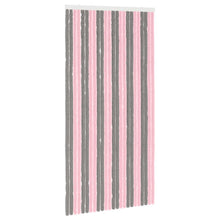 Insecten Gordijn Chenille Zilvergrijs en Roze 100 x 200 cm