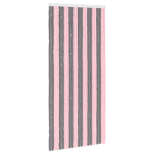 Insecten Gordijn Chenille Zilvergrijs en Roze 100 x 220 cm