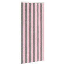 Insecten Gordijn Chenille Zilvergrijs en Roze 100 x 230 cm