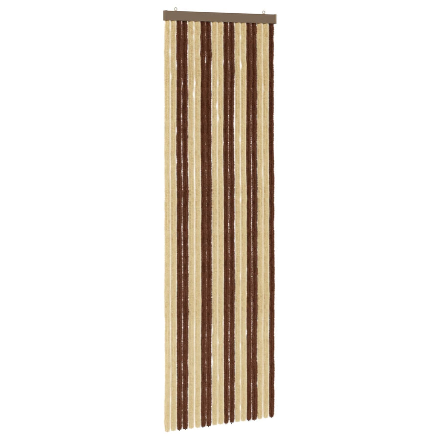 Insecten Gordijn Chenille Bruin en beige 56 x 185 cm 100% PP