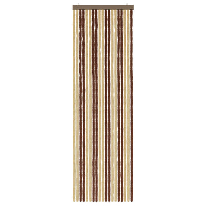 Insecten Gordijn Chenille Bruin en beige 56 x 185 cm 100% PP