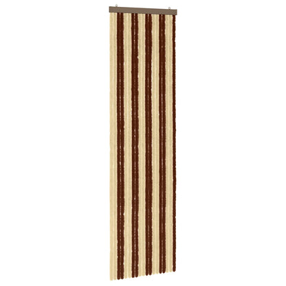 Insecten Gordijn Chenille Bruin en beige 56 x 200 cm 100% PP