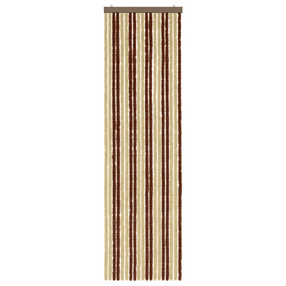Insecten Gordijn Chenille Bruin en beige 56 x 200 cm 100% PP