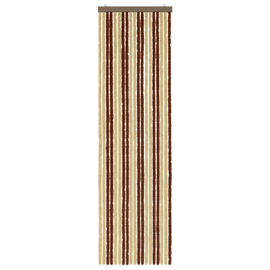 Insecten Gordijn Chenille Bruin en beige 56 x 200 cm 100% PP