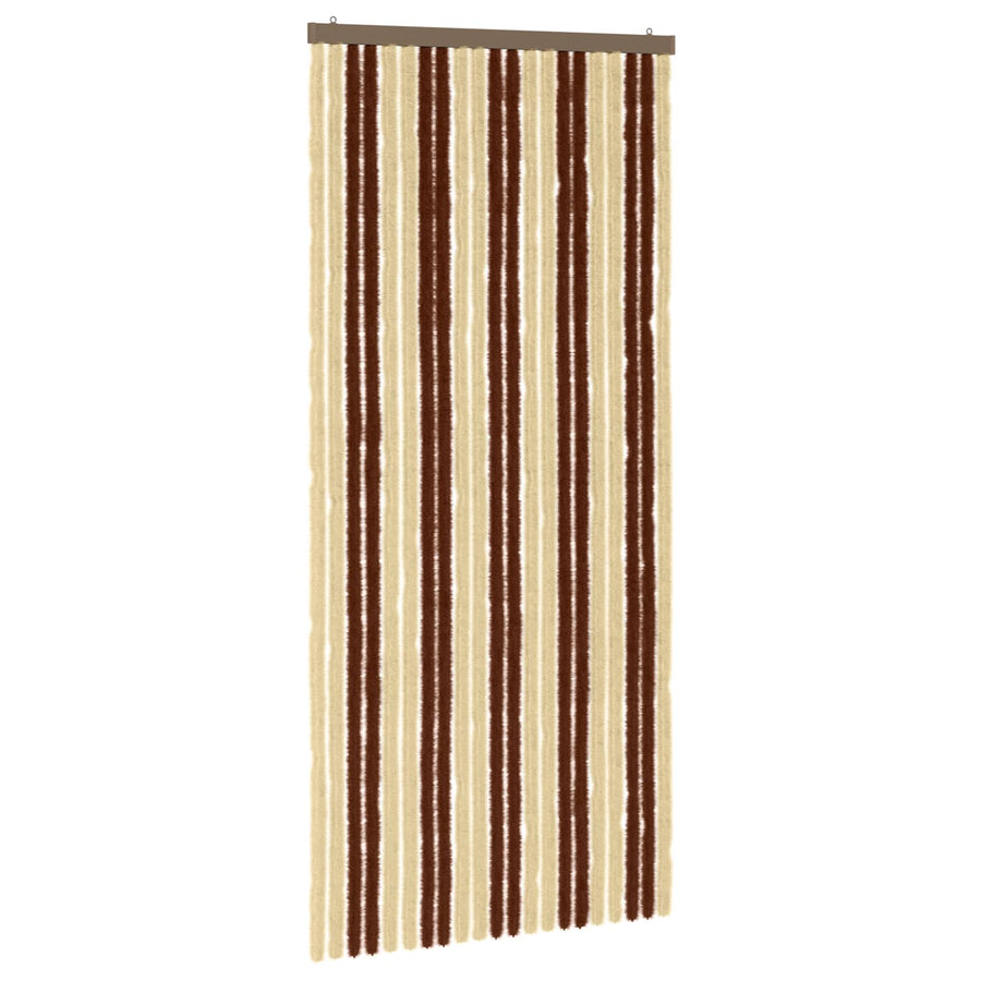 Insecten Gordijn Chenille Bruin en beige 90 x 200 cm 100% PP