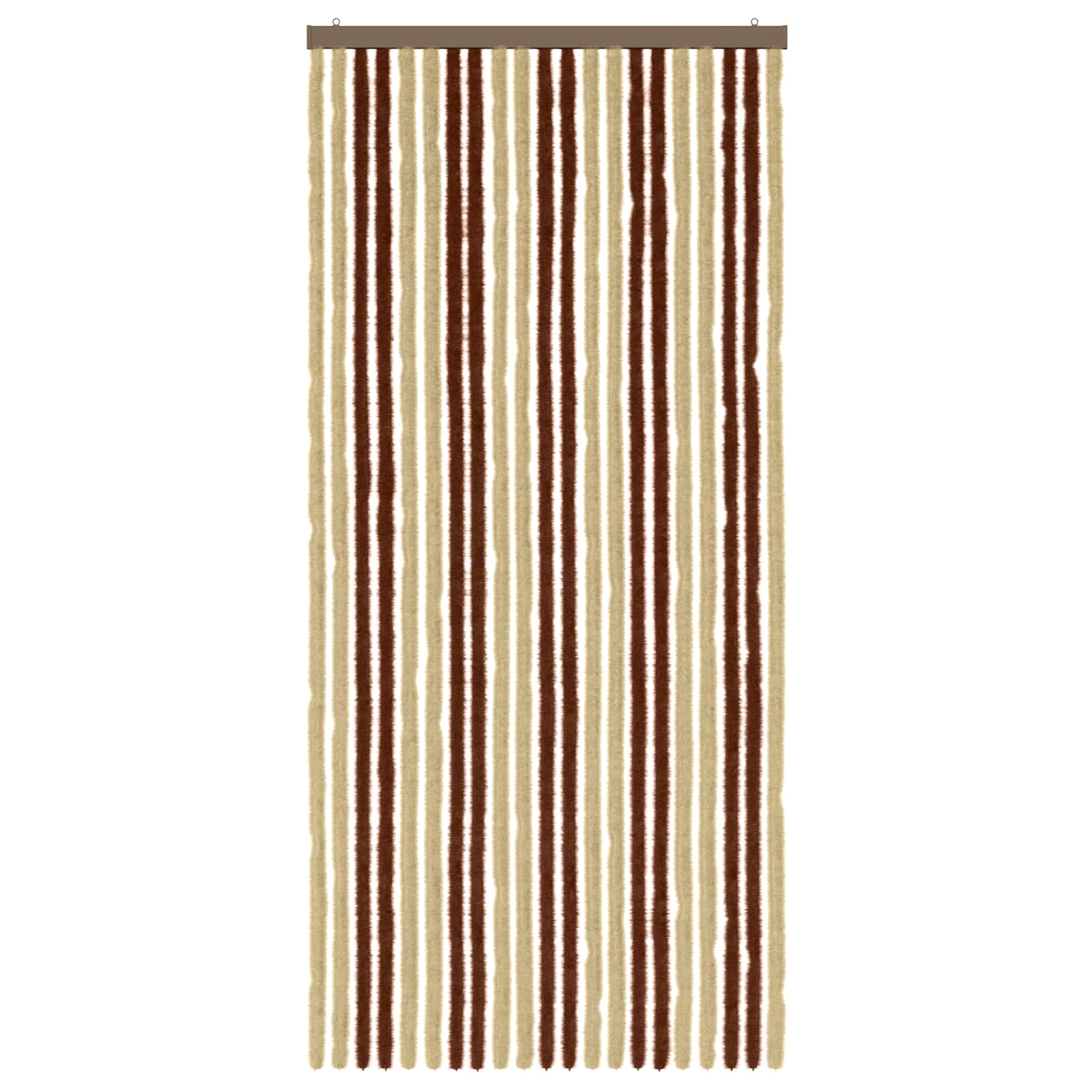 Insecten Gordijn Chenille Bruin en beige 90 x 200 cm 100% PP