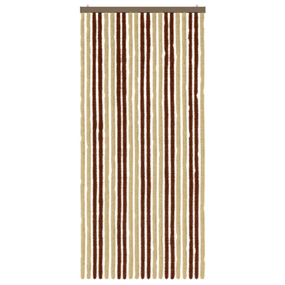 Insecten Gordijn Chenille Bruin en beige 90 x 200 cm 100% PP