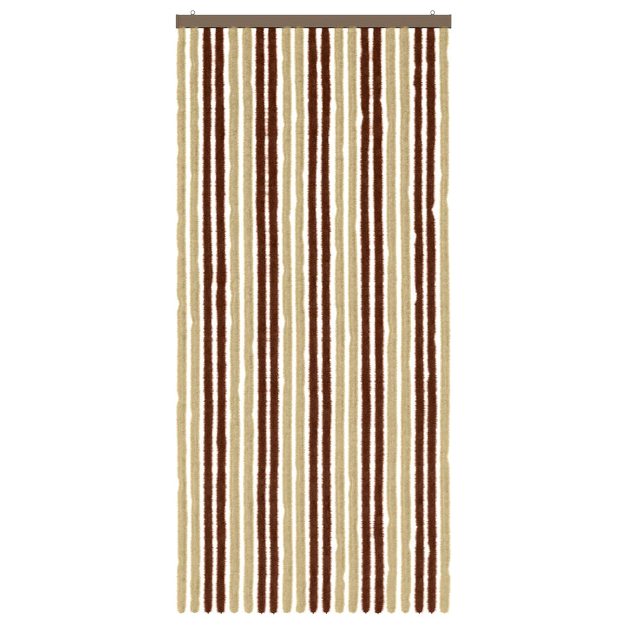Insecten Gordijn Chenille Bruin en beige 90 x 200 cm 100% PP