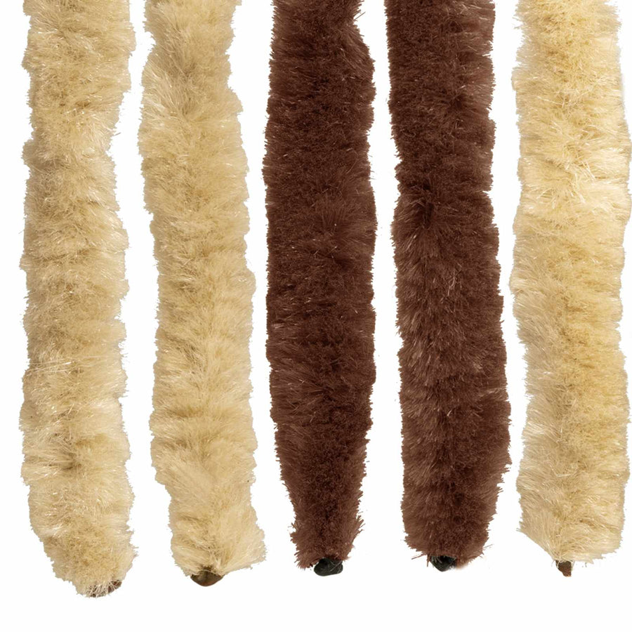 Insecten Gordijn Chenille Bruin en beige 90 x 220 cm 100% PP
