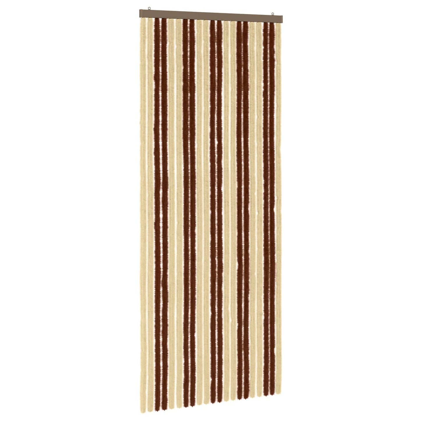 Insecten Gordijn Chenille Bruin en beige 90 x 220 cm 100% PP