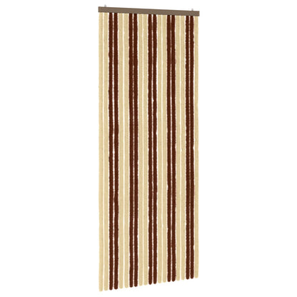 Insecten Gordijn Chenille Bruin en beige 90 x 220 cm 100% PP
