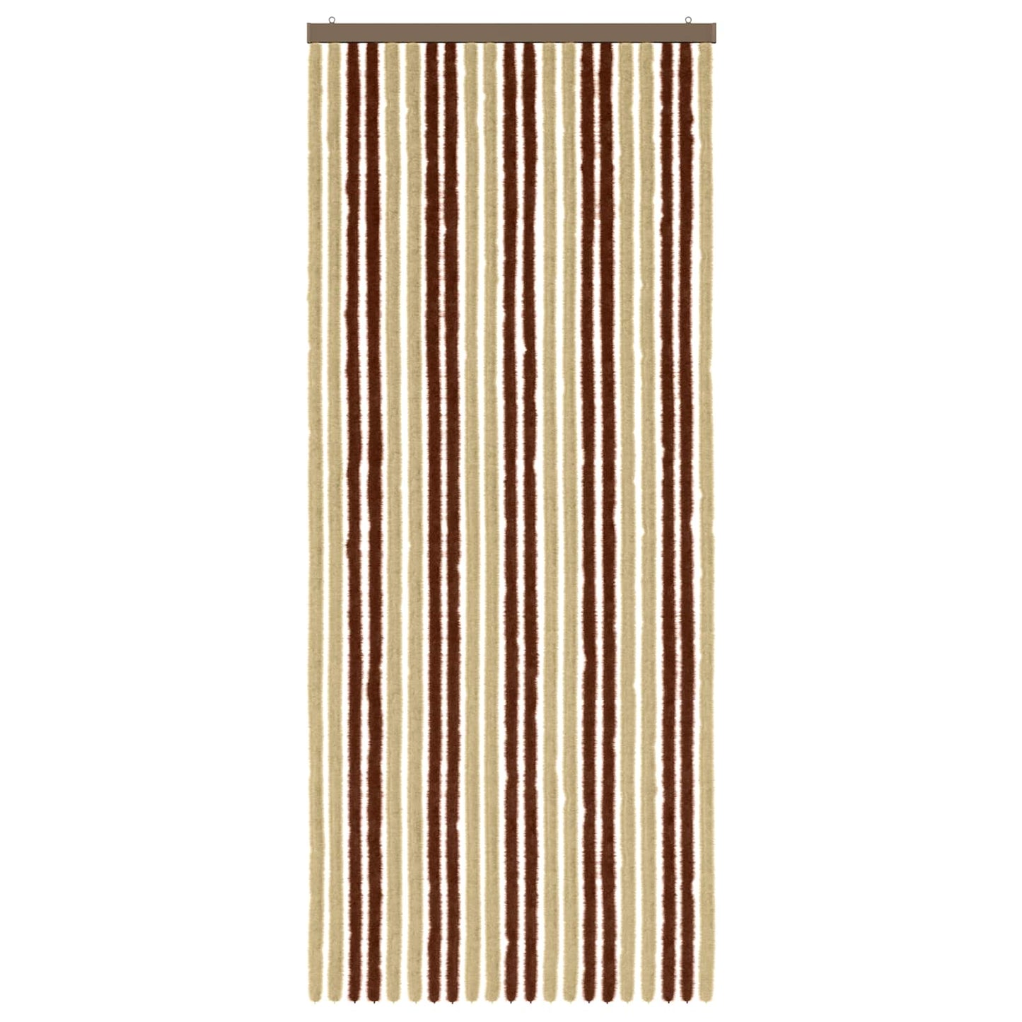 Insecten Gordijn Chenille Bruin en beige 90 x 220 cm 100% PP