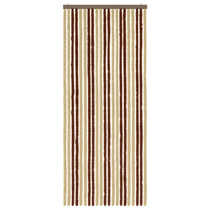 Insecten Gordijn Chenille Bruin en beige 90 x 220 cm 100% PP