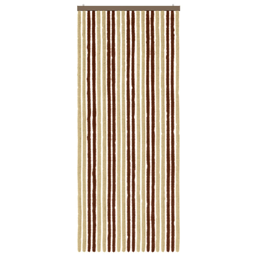 Insecten Gordijn Chenille Bruin en beige 90 x 220 cm 100% PP