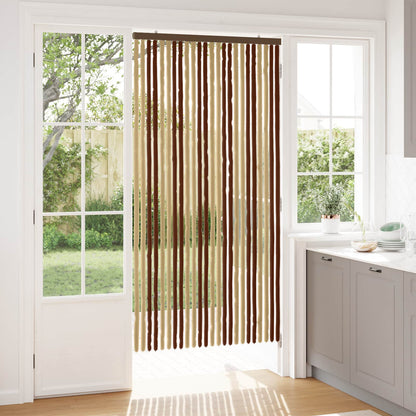 Insecten Gordijn Chenille Bruin en beige 100 x 200 cm 100% PP