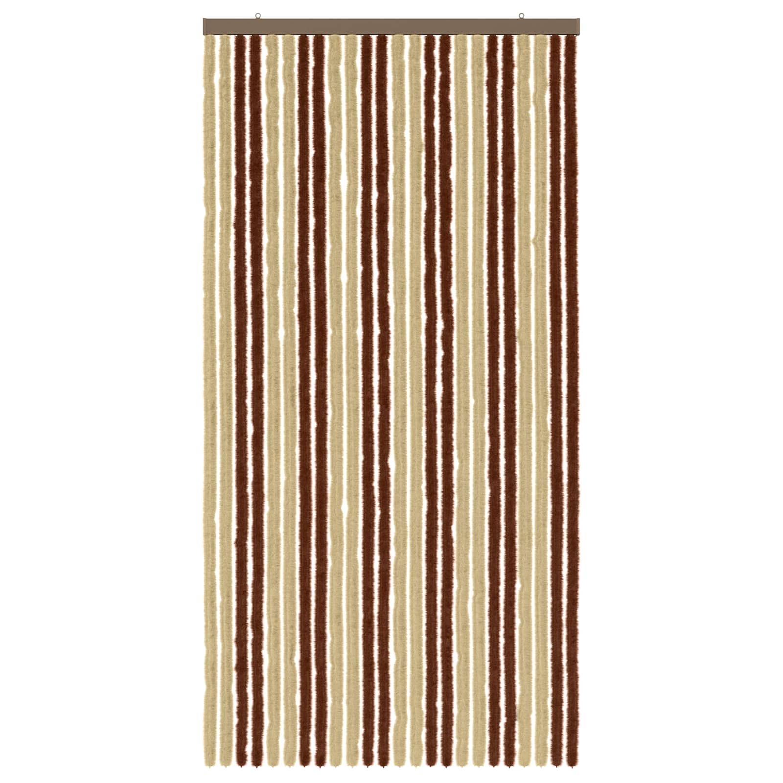Insecten Gordijn Chenille Bruin en beige 100 x 200 cm 100% PP