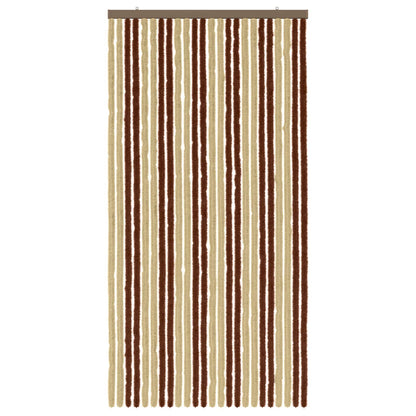 Insecten Gordijn Chenille Bruin en beige 100 x 200 cm 100% PP