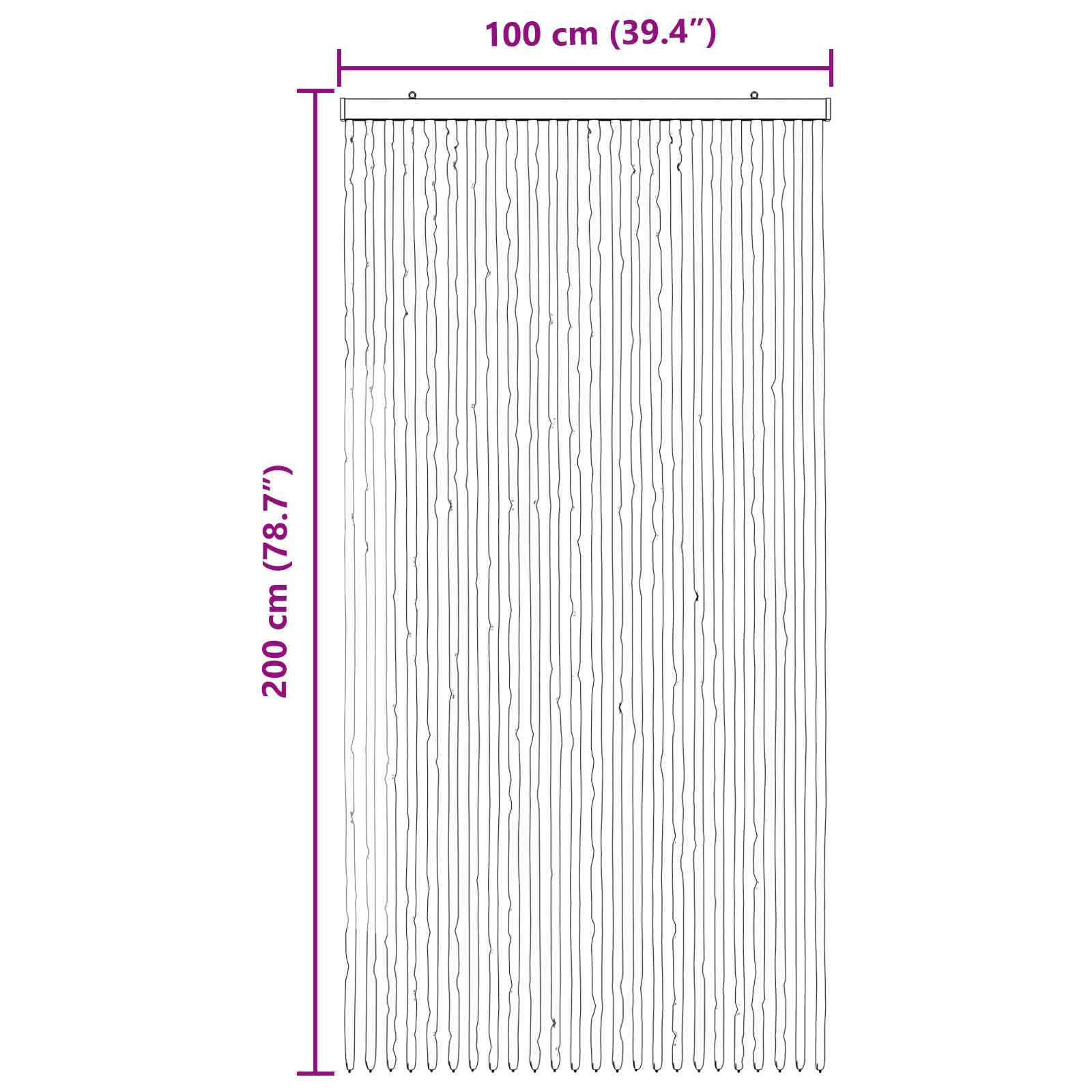 Insecten Gordijn Chenille Bruin en beige 100 x 200 cm 100% PP