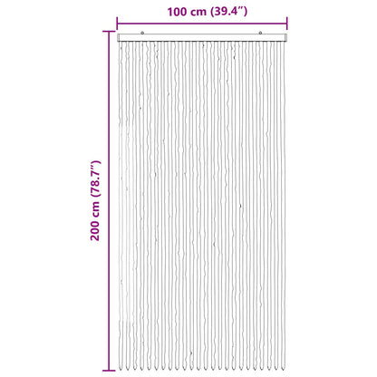 Insecten Gordijn Chenille Bruin en beige 100 x 200 cm 100% PP