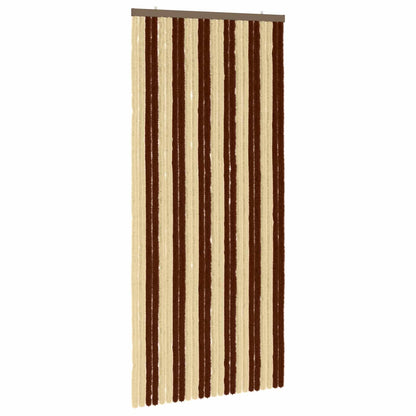 Insecten Gordijn Chenille Bruin en beige 100 x 220 cm 100% PP