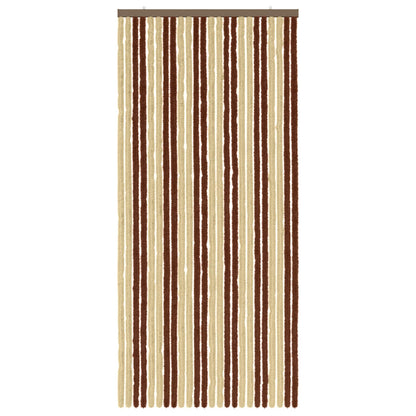 Insecten Gordijn Chenille Bruin en beige 100 x 220 cm 100% PP