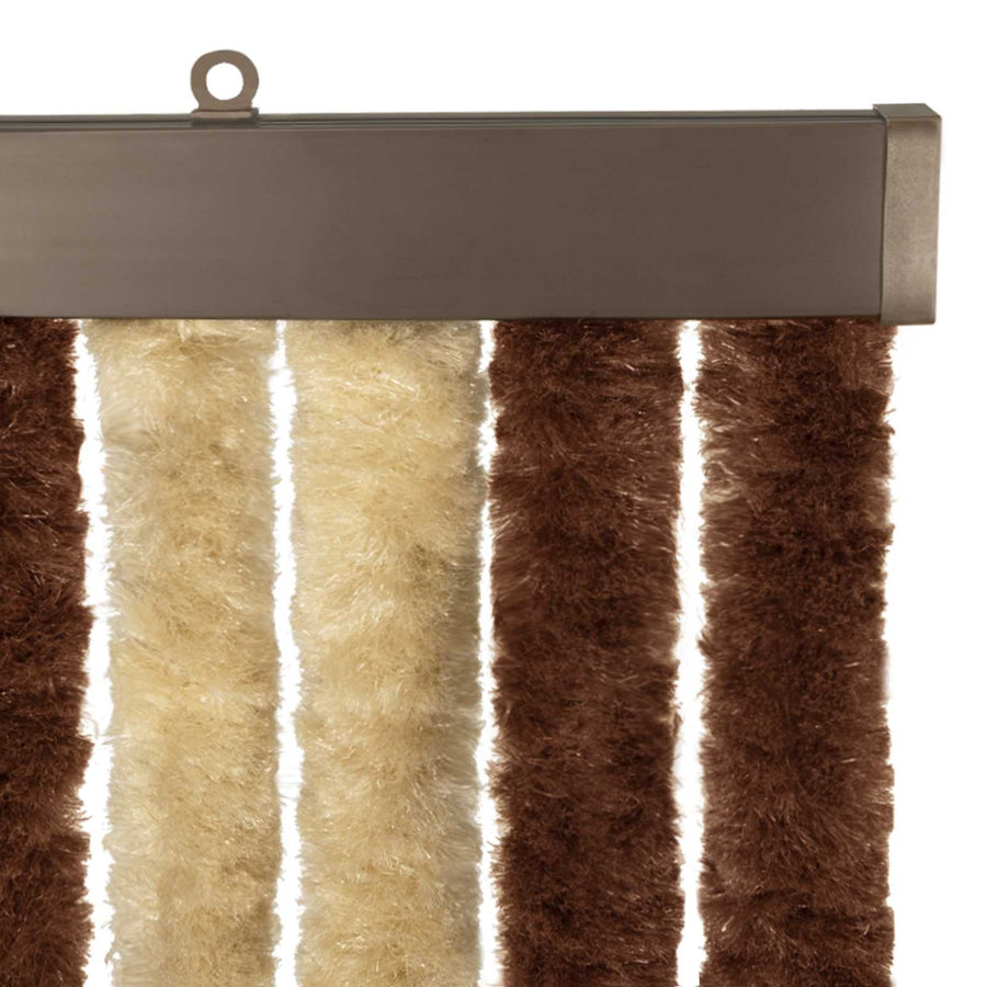 Insecten Gordijn Chenille Bruin en beige 100 x 230 cm 100% PP