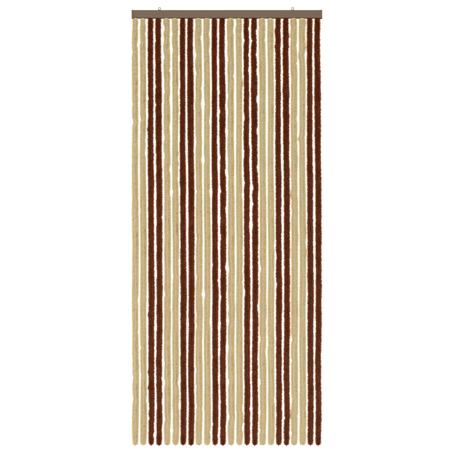 Insecten Gordijn Chenille Bruin en beige 100 x 230 cm 100% PP