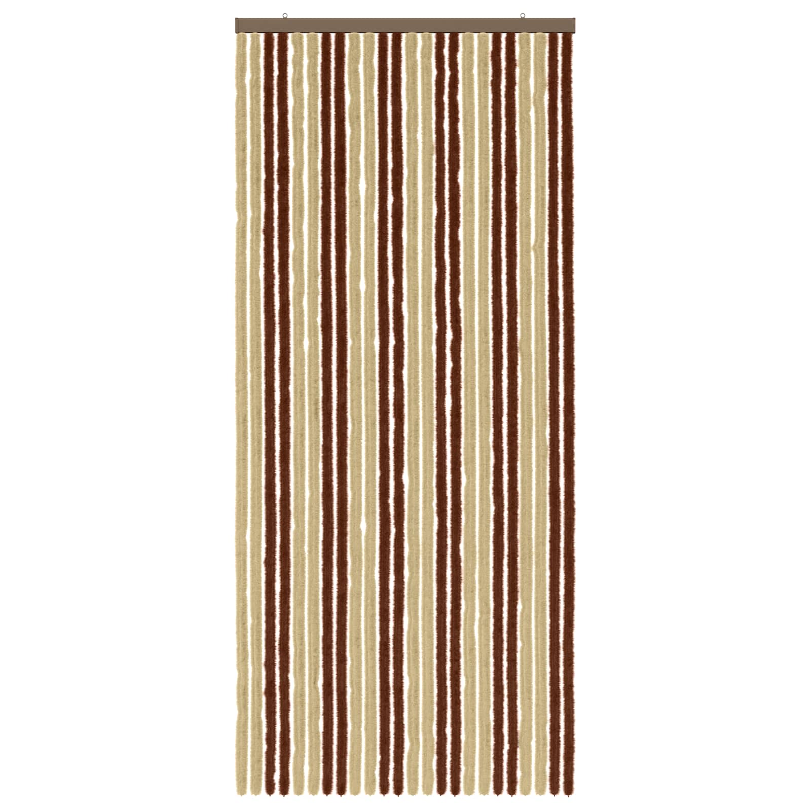 Insecten Gordijn Chenille Bruin en beige 100 x 230 cm 100% PP