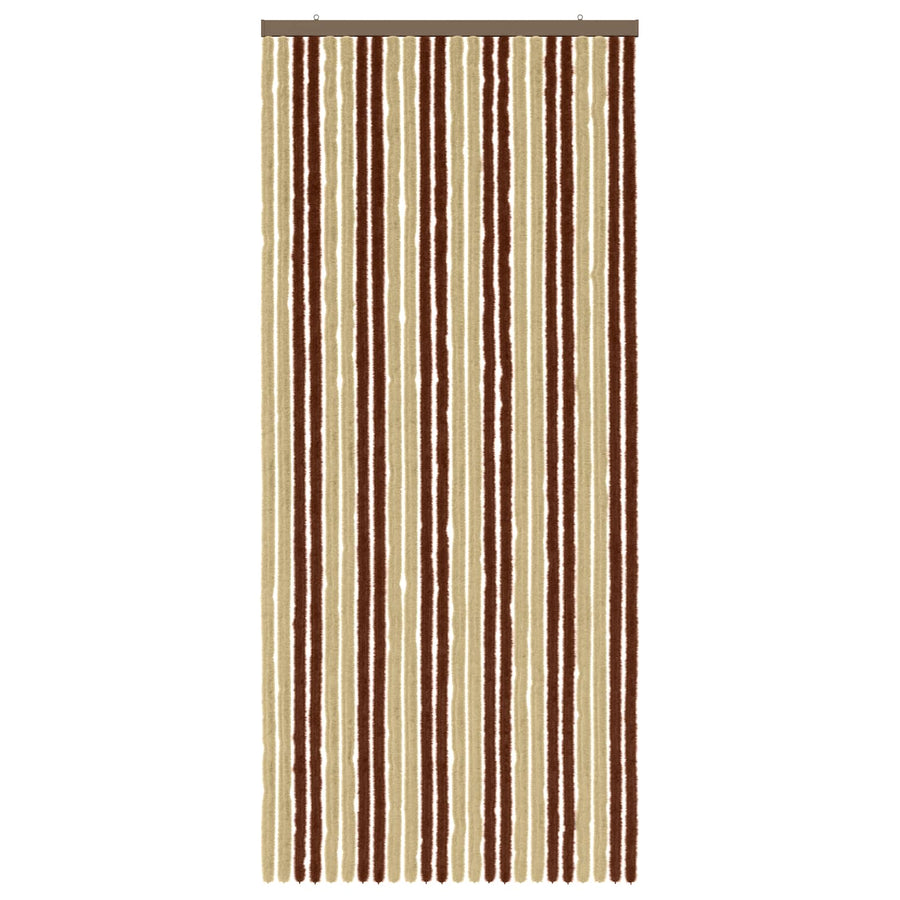 Insecten Gordijn Chenille Bruin en beige 100 x 230 cm 100% PP