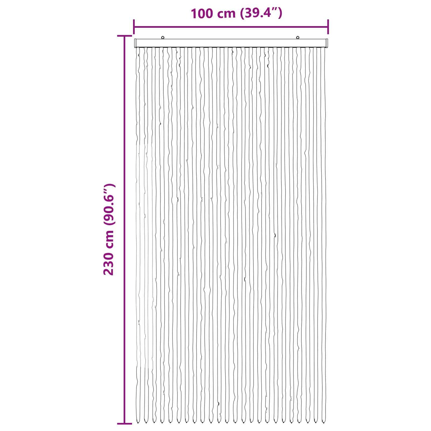 Insecten Gordijn Chenille Bruin en beige 100 x 230 cm 100% PP