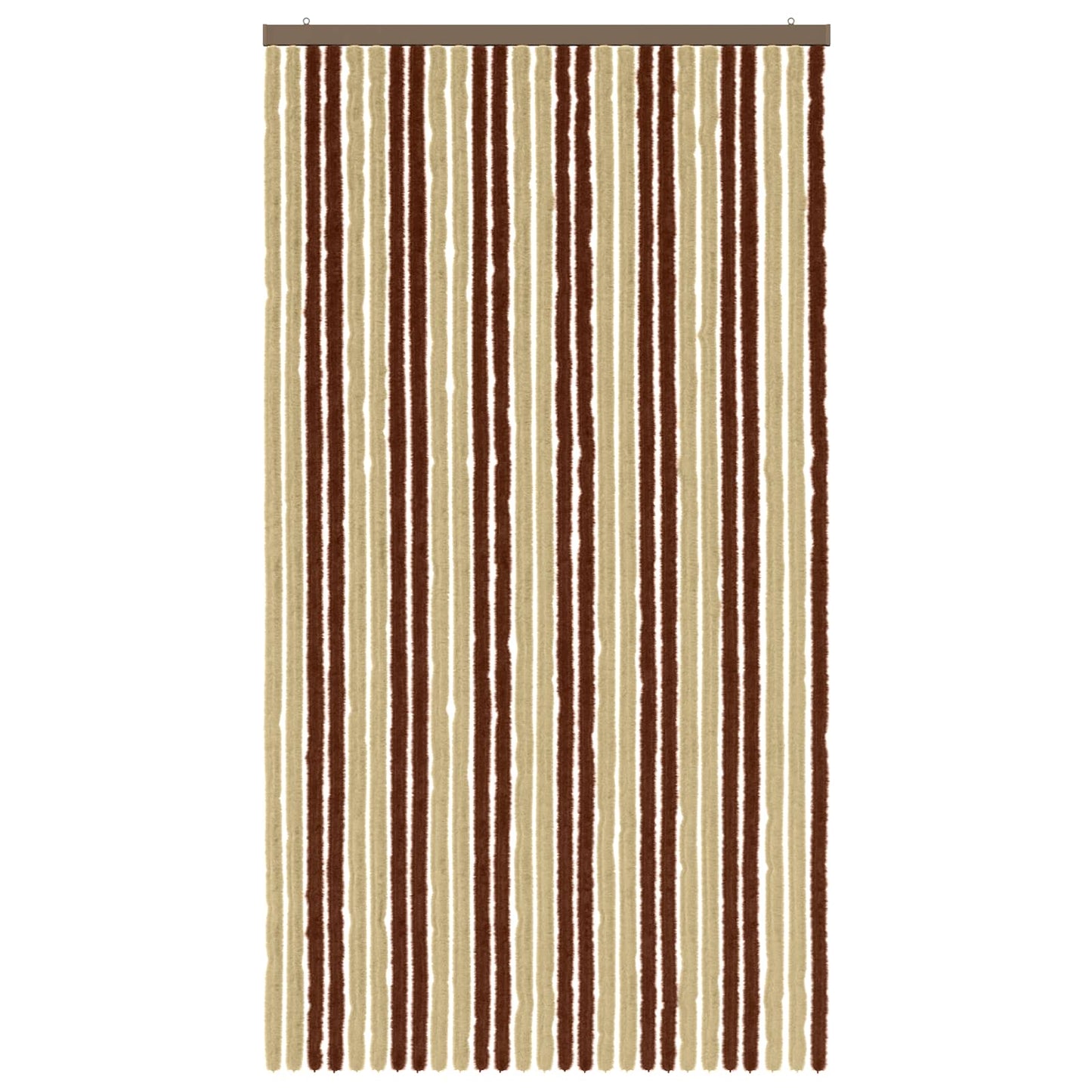 Insecten Gordijn Chenille Bruin en beige 118 x 220 cm 100% PP