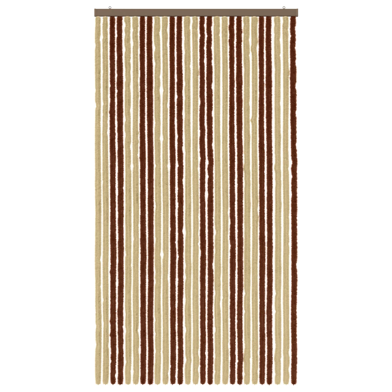 Insecten Gordijn Chenille Bruin en beige 118 x 220 cm 100% PP