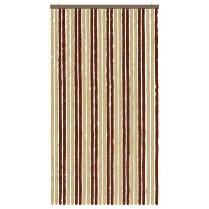 Insecten Gordijn Chenille Bruin en beige 118 x 220 cm 100% PP