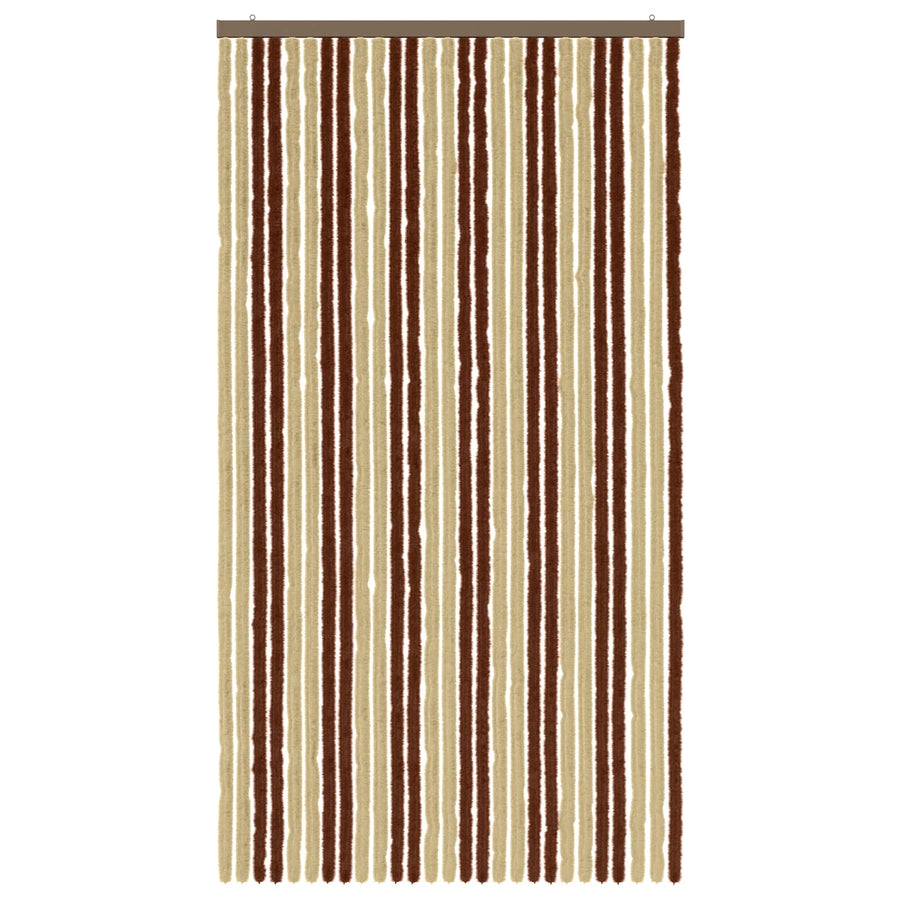 Insecten Gordijn Chenille Bruin en beige 118 x 220 cm 100% PP
