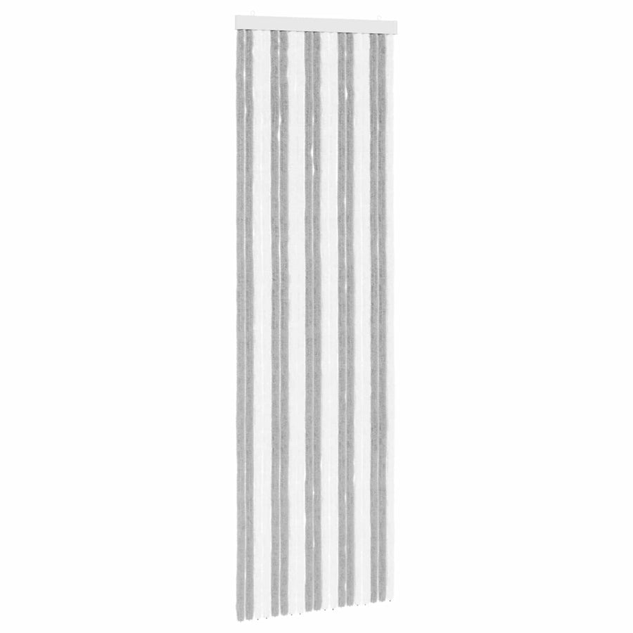 Insecten Gordijn Chenille Grijs en Wit 56 x 185 cm 100% PP