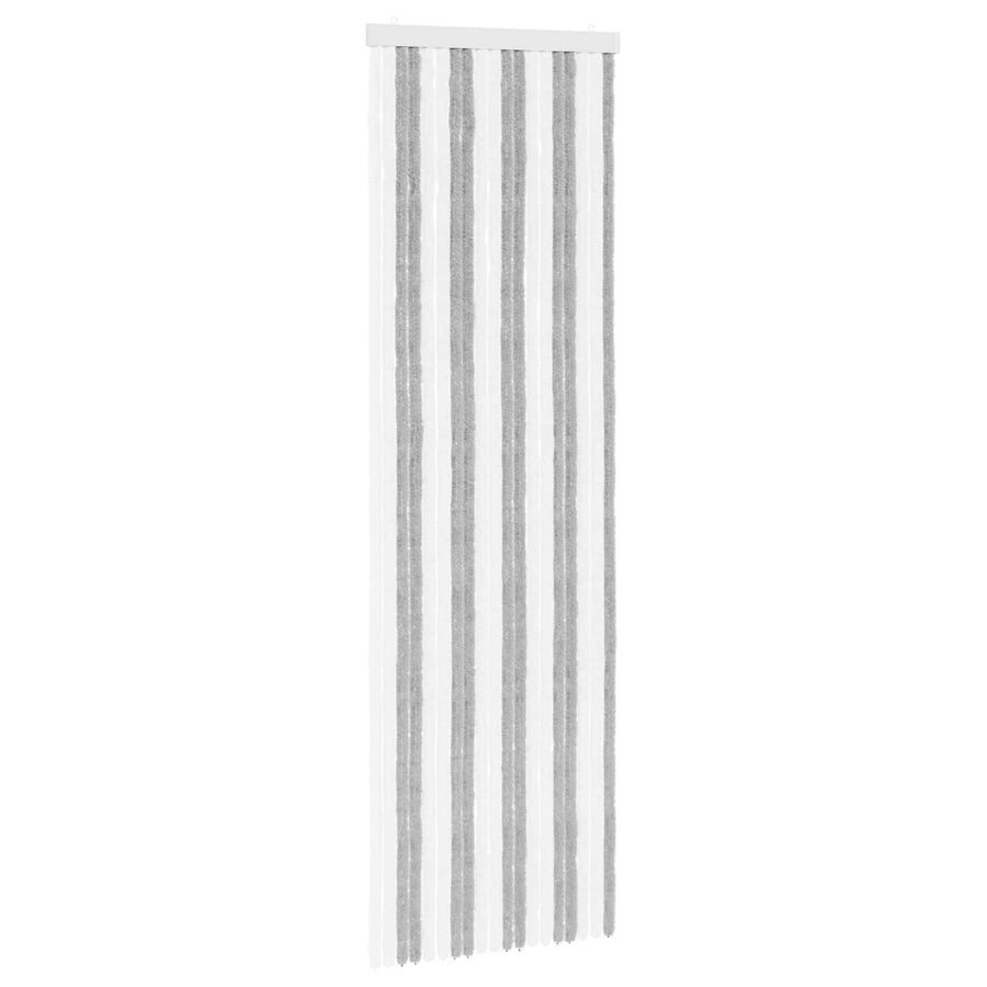 Insecten Gordijn Chenille Grijs en Wit 56 x 185 cm 100% PP
